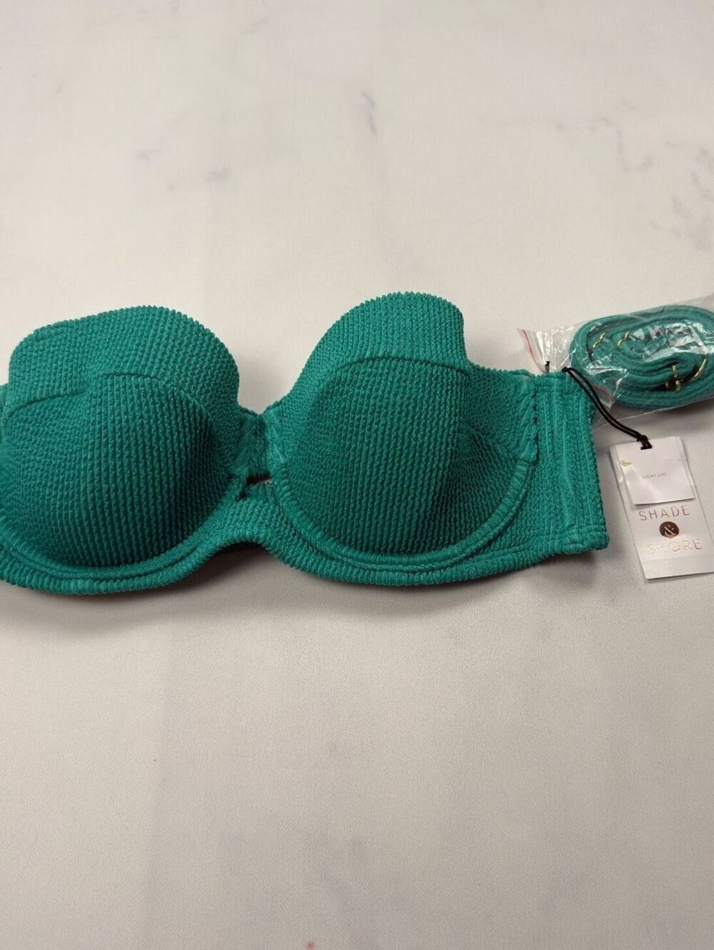 Shade & Shore Bra Green Textured Light Lift - Womens 36C NWT